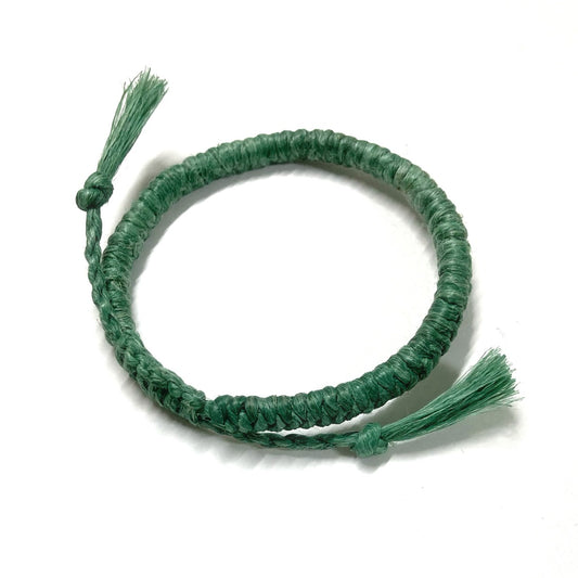 精麻ブレスレット【黄龍】緑色
