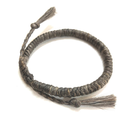 精麻ブレスレット【黄龍】焦茶色