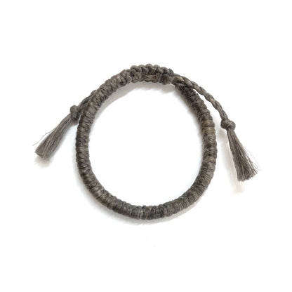 精麻ブレスレット【黄龍】焦茶色