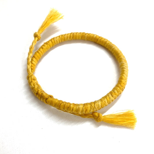 精麻ブレスレット【黄龍】黄色