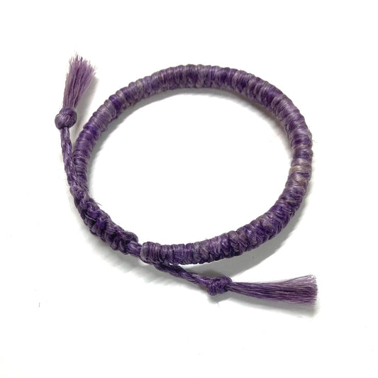 精麻ブレスレット【黄龍】紫色